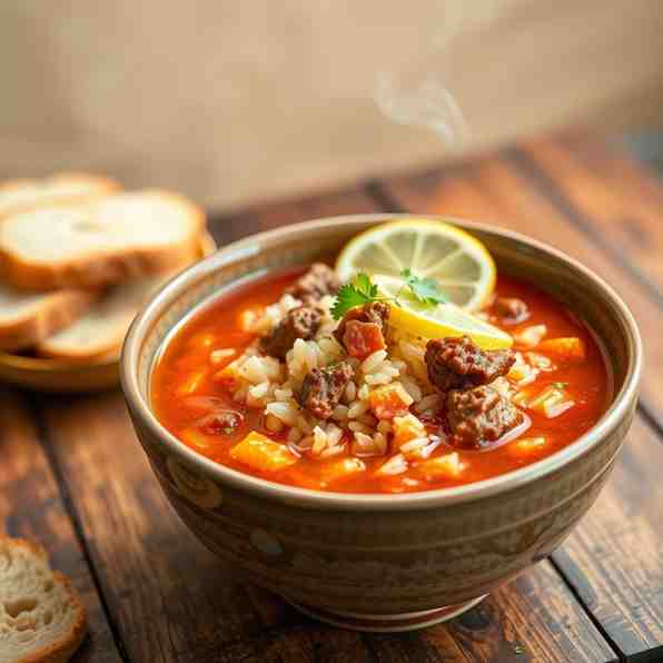 Georgian Beef & Rice Soup (Kharcho)